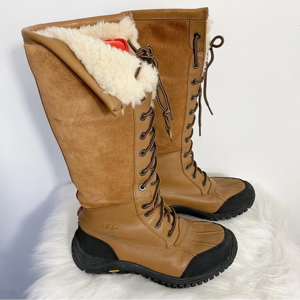 Ugg Adirondack Tall Winter Boot Shearling Vibram Outsole Size 8 - Picture 6 of 16